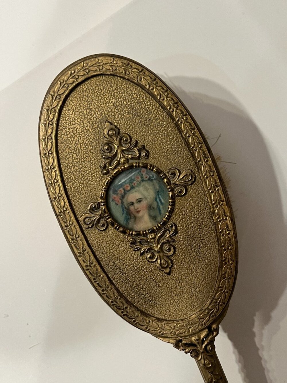 Vanity Hair Brush - Antique Apollo Studios Portrait Vanity Hair Brush 10 inches
